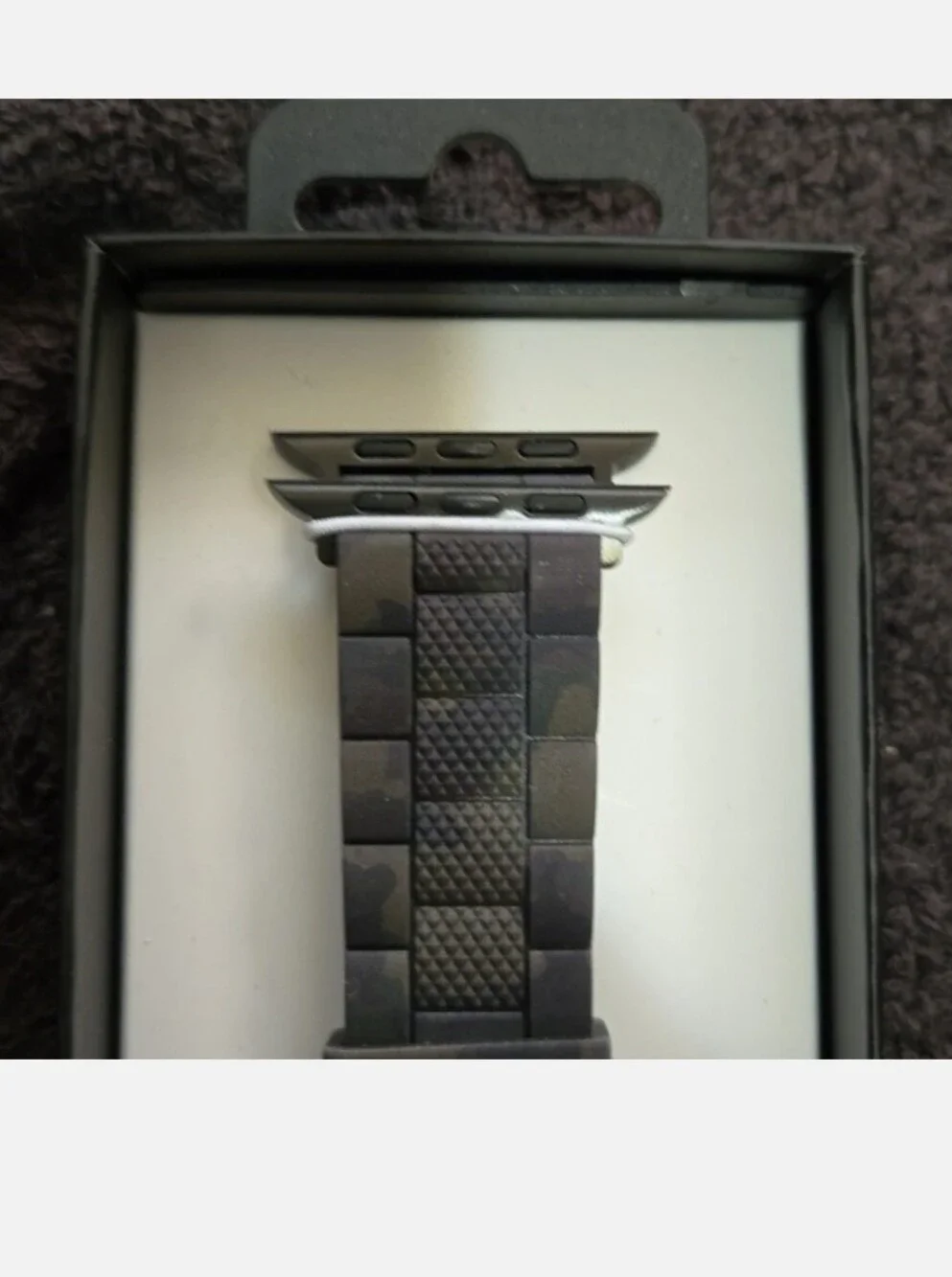 Apple Watch Compatible Camouflage Silicone Watch Band - For 42mm/44mm